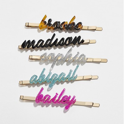 Custom Letter Hair Clips