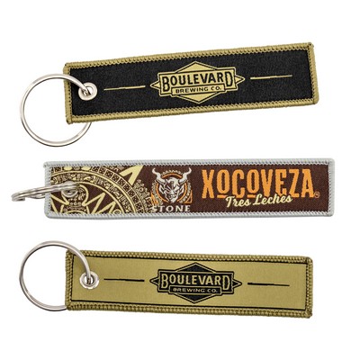 Custom Woven Flight Keytags 4"