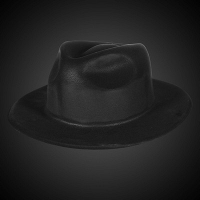 Black Velour Gangster Hat