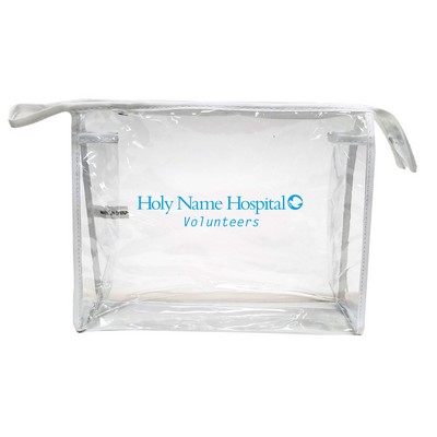 Clear cosmetic pouch