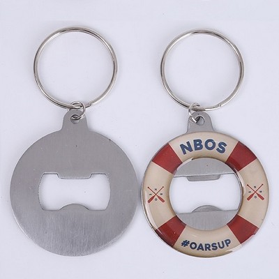 Round Circle Bottle Opener Keychain