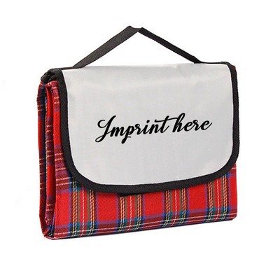 Folding Portable Plaid Outdoor Picnic Blanket