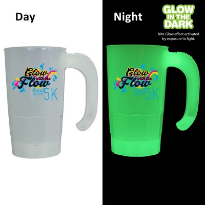 20 oz. Nite Glow Stackable Beer Stein, Full Color Digital (1 Sided)