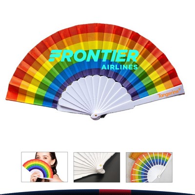 Rainbow Folding Fan