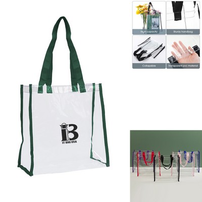 Clear Pvc Stadium Tote Bag