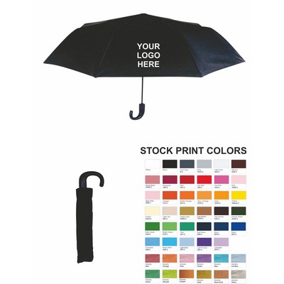 42" Arc Auto Open, Curved Handle Umbrella With Matching Sleeve