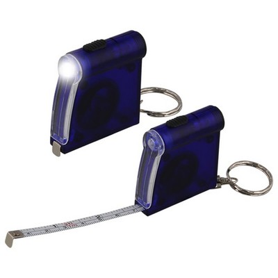 Tape Measure Flashlight Keychain