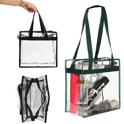 Clear Tote Bag with Zipper