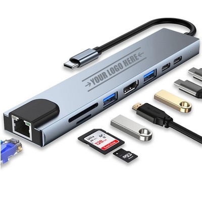 8 In 1 Multiport USB C Hub