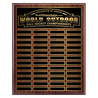 Genuine Walnut Annual Plaque, Award Trophy, 1x2