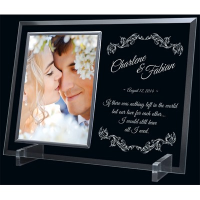 Glass Photo Frame / Holder, Award Trophy, "x1" "x" Frame