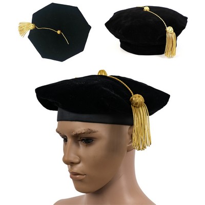 Unisex Velvet Doctoral Graduation Tam