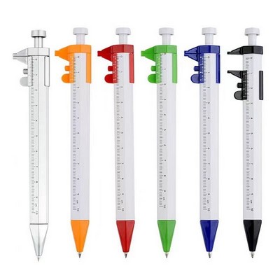 Multifunction ABS Plastic Gel Ink Ballpoint Pen w/Vernier Caliper