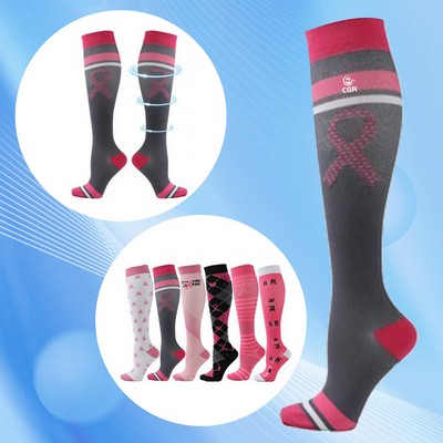 Blush Ribbon Knee-High Sock