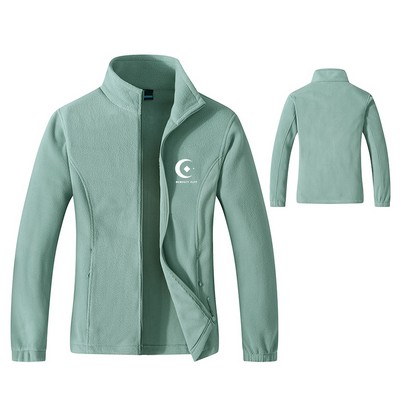 Full Zip Soft Polar Fleece Jacket For Woman