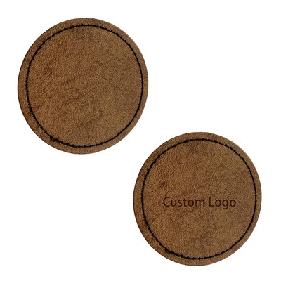 Round Shape Leatherette Patch