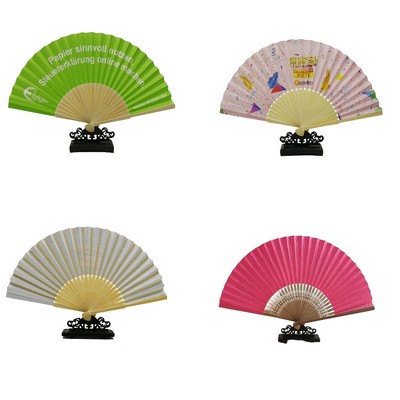 Bamboo Folding Paper Hand Fan