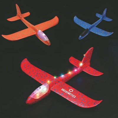 LED Lights Foam Throwing Airplane Toys for Kids