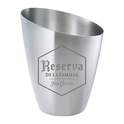 Small Slant Metal Ice Bucket