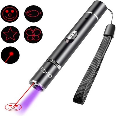 Cat Toys USB Recharge Laser Pointer With UV Purple Light