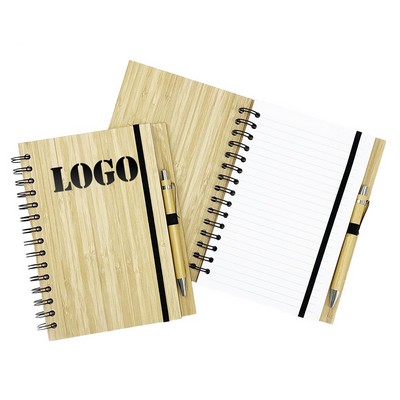 Recycled Bamboo Notebook and Pen Gift Set