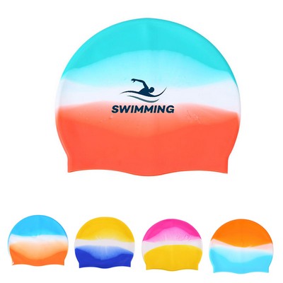 Adult Swimming Cap W/ Gradient Color