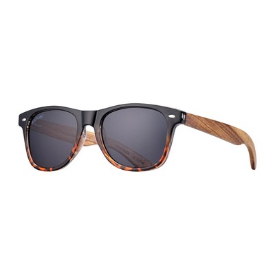 Bodie Eco-Sustainable Polarized Sunglasses w/Onyx & Walnut Frame