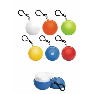 Portable Disposable One-Piece Raincoat Globe Key Chain