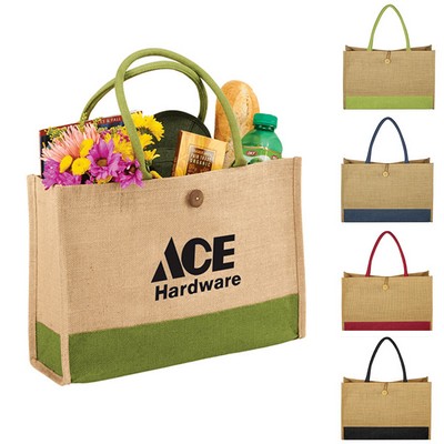 Jute Tote Grocery Bag