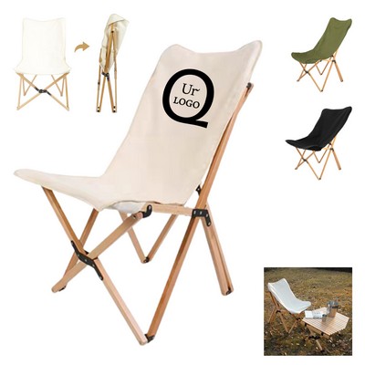 Portable Wood Folding Sling Chair