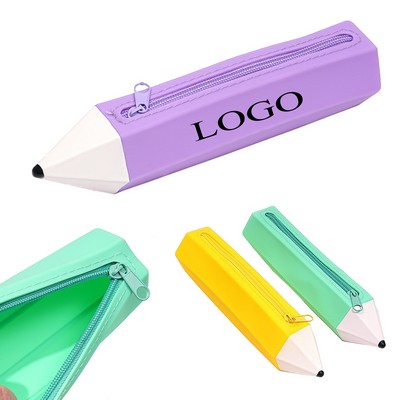 Pen Shape Silicone Pencil Bag