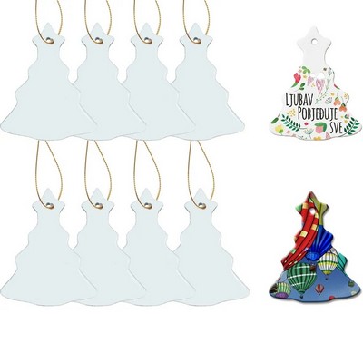 Christmas Tree Shape Ceramic Ornament