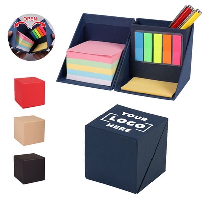 Versatile Memo Cube With Sticky Notes