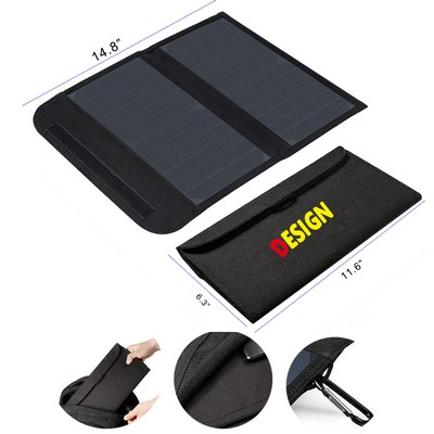 13 Watts Portable Solar Panel Charger for Cell Phone with Dual USB Ports for Outdoor Hiking Camping