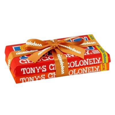 Tony's Chocolonely® Large Chocolate Bar 2 Pack w/ Custom Ribbon (Milk Chocolate & Sea Salt Caramel)