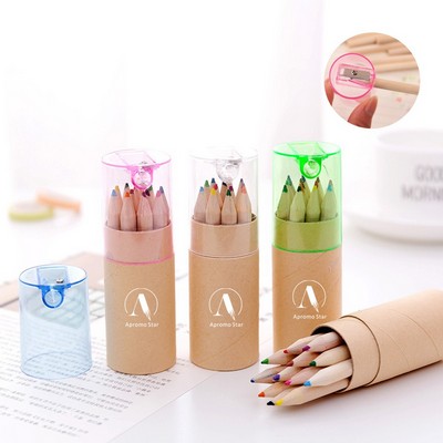 12-Color Pencil Set with Sharpener