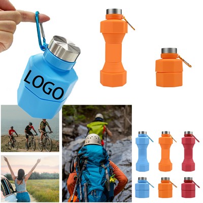 Dumbbell Shape Foldable Sports Squeeze Drink Bottles