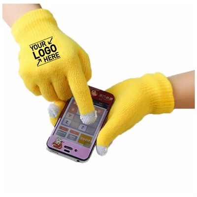 Winter Touchscreen Knit Gloves for Outdoor Sports