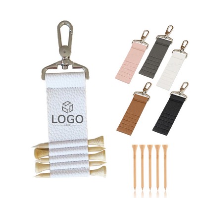 Golf Bag Tag with 5 Tees Set