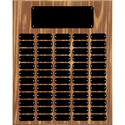 Walnut Finish Perpetual Plaque, 16 x 20", 60 plates