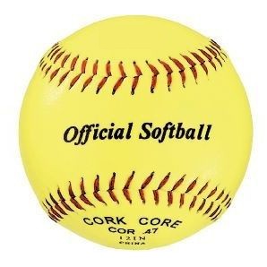 Official Optic Yellow Softball w/Syntex Cover (12" Diameter)