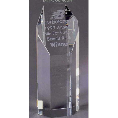 Crystal Awards/Octagon Tower Crystal Award 6 1/2"h