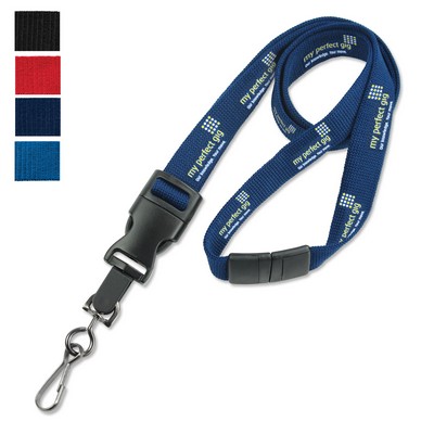 Quick-Ship 5/8" Tubular Detachable Custom Silkscreen Lanyards