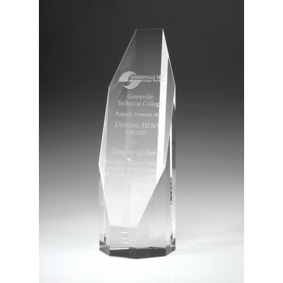 Octagon Optic Crystal Award (2¼"x7")