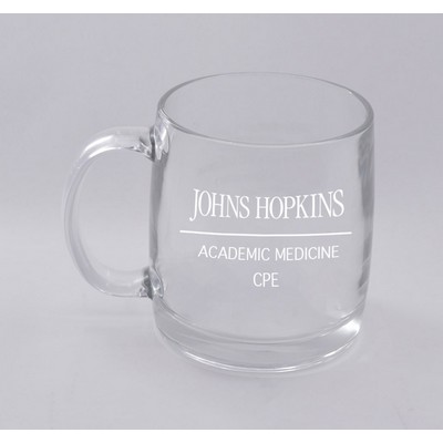 Clear Glass Nordic Mug w/ Engraved Imprint