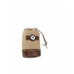 Leather Trimmed Drawstring Valuables Pouch