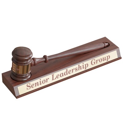 BGSWM - American Walnut 10 1/2" Gavel W/ Desk Stand