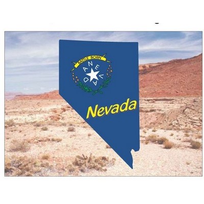 Nevada Battle Born Rectangle Metal Photo Magnet (2"x3")