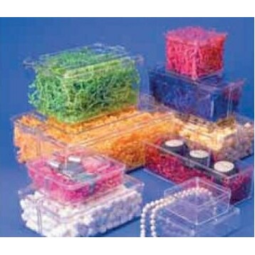 Premium Quality Rigid Rectangle Clear Plastic Box (8 3/8"x2 3/4"x2 3/8")