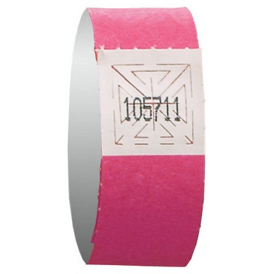 3/4" Tyvek Neon Pink Admission Bracelet